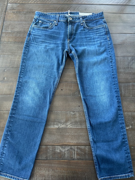 rag & bone Denim - rag & bone Straight Leg Jeans in Medium Blue Wash, 29 Medium